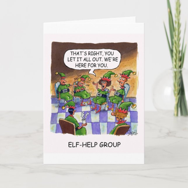 Elf Help Group. Feiertagskarte (Vorderseite)