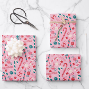 Elf Holiday Candy Pattern Geschenkpapier Set