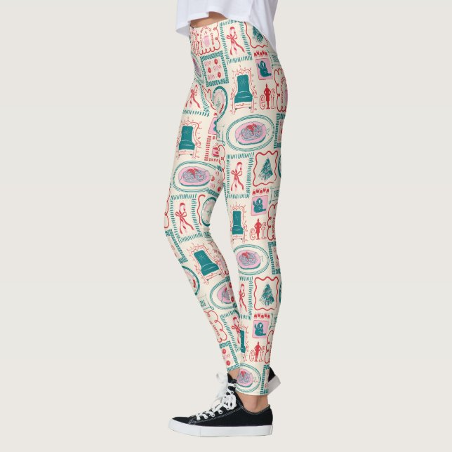 Elf Holiday Icon Muster Leggings (Links)