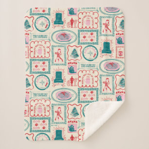 Elf Holiday Icon Muster Sherpadecke