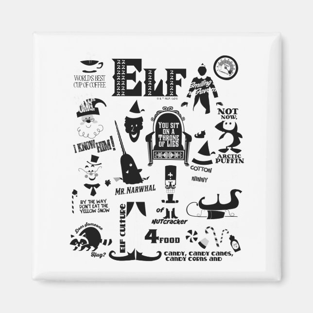 Elf Icons And Movie Quotes  Magnet (Vorne)