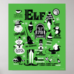 Elf Icons und Movie Quotes Poster