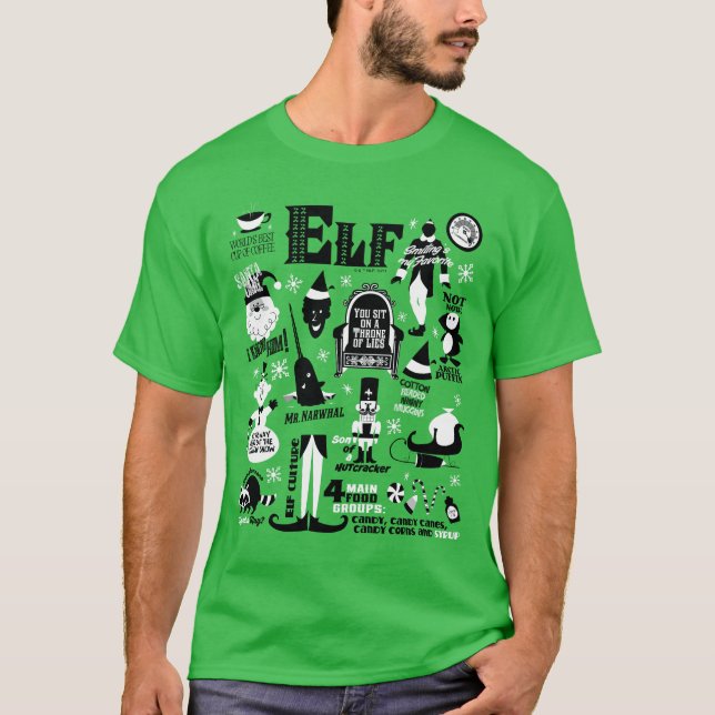 Elf Icons und Movie Quotes T-Shirt (Vorderseite)