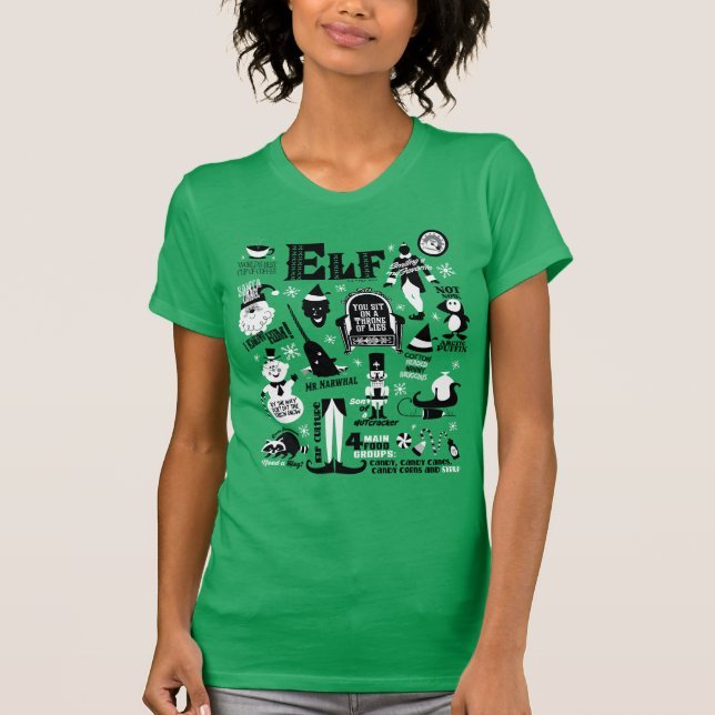 Elf Icons und Movie Quotes T-Shirt (Vorderseite)