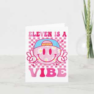 Elf ist ein lebendiges Geburtstag 11-jähriger Mädc Karte