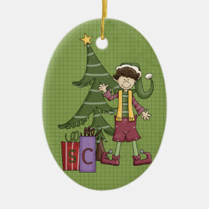 Elf Keramik Weihnachtsschmuck