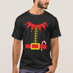 Elf Kostüm mit Candy Cane Christmas Eve Funny Ad T-Shirt