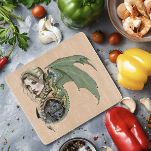 Elf-Krieger-Drache Fantasy Magisches Mittelalter P Schneidebrett