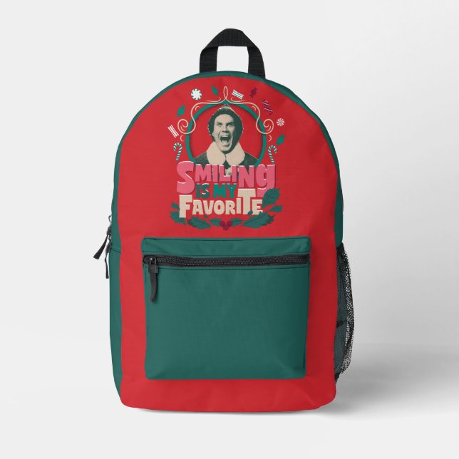 Elf - Lächeln ist mein Favorit Bedruckter Rucksack (Vorderseite)