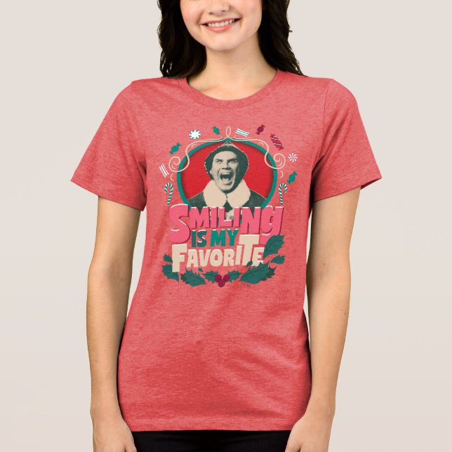 Elf - Lächeln ist mein Lieblingsding Tri-Blend Shirt (Vorderseite)