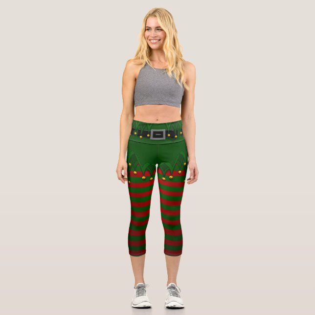 Elf Leggings Funny Christmas Kostüm Yoga Pants (Vorderseite)