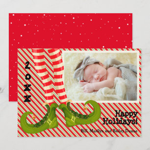 Elf Legs Christmas Foto Feiertagskarte