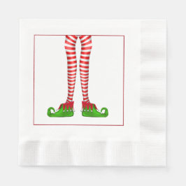 Elf Legs Christmas Napkins Serviette