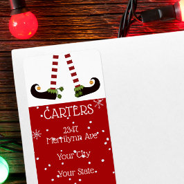 Elf Legs, veränderbare Rücksendeadresse des Roten  Adressaufkleber