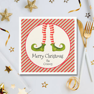 Elf Legs Weihnachtsfeier Serviette