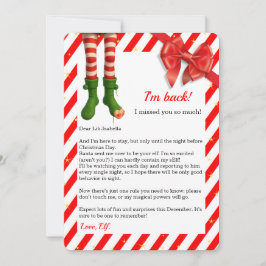 Elf Letter “I’m Back” | Funny North Pole Arrival Feiertagskarte