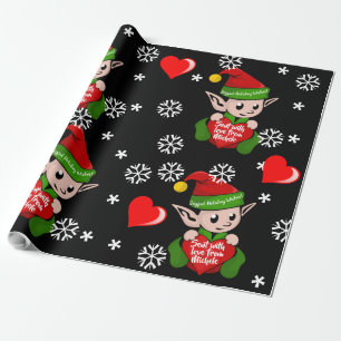 Elf Liebe Gift Wrap Personalisiert Geschenkpapier