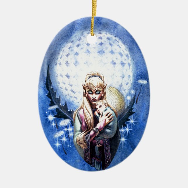 Elf Madonna Keramikornament (Vorne)