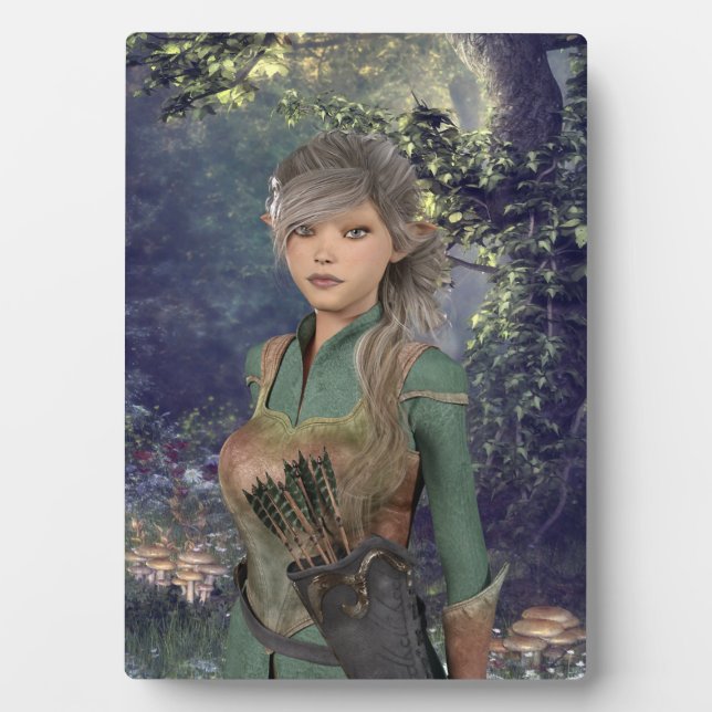 Elf Maiden im Wald Fotoplatte (Vorderseite)