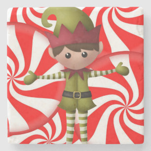 Elf Marble Stone Untersetzer Weihnachten