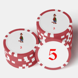 Elf Mit Aufmerksamkeit rot 5 gestreiften Poker Chi Pokerchips