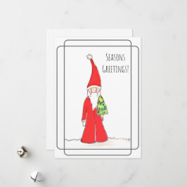 Elf mit Baum Feiertagskarte