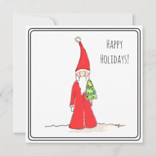 Elf mit Baum Karte