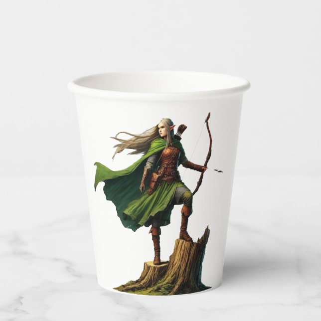 Elf mit Bow Pappbecher (Vorderseite)