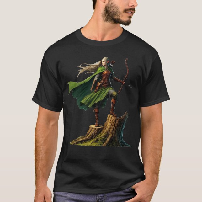 Elf mit Bow T-Shirt (Vorderseite)