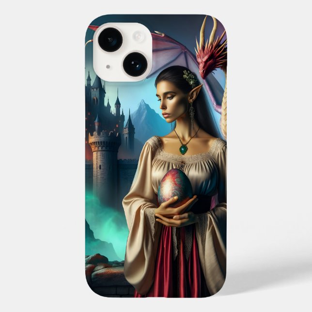 Elf mit Drachenei Case-Mate iPhone Hülle (Rückseite)