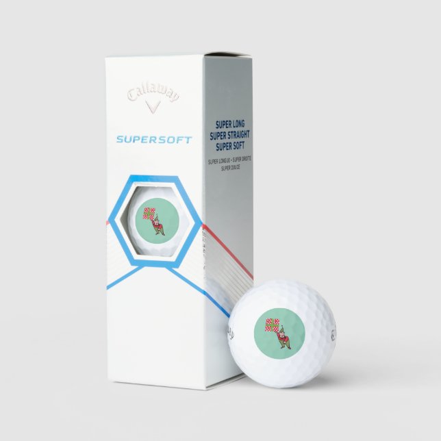 Elf mit Geschenk Callaway Supersoft Golfbälle 3 pk (Verpackung)