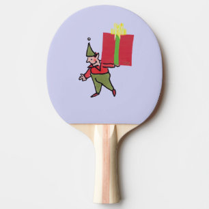 Elf mit lila Tischtennisplatte Tischtennis Schläger