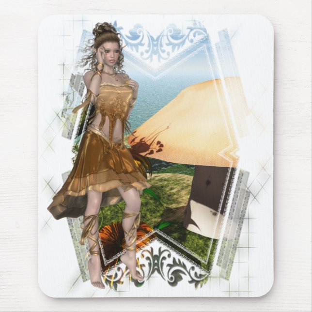Elf mit Mushroom D1 Designs Mousepad (Vorne)