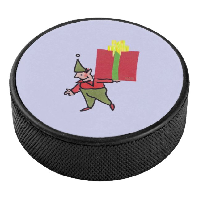 Elf mit Red Box Hockey Puck (3/4)