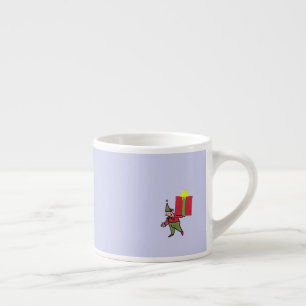 Elf mit Red Box links Hand Espresso Tasse