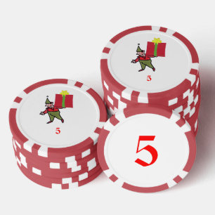 Elf mit Red Box Red 5 Strip Poker Chip