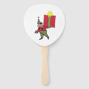 Elf Mit Rotem Kasten Handfächer