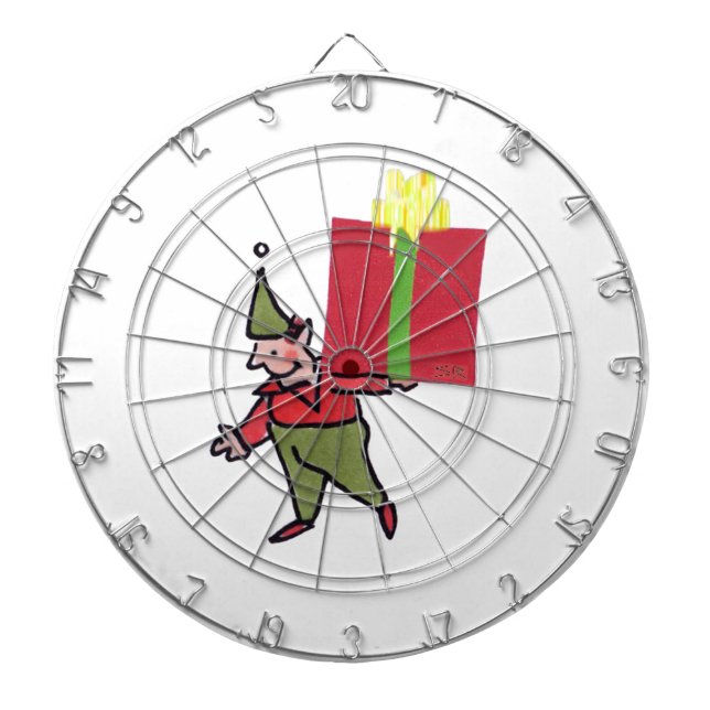 Elf mit roter Schachtel Dartscheibe (vorne)