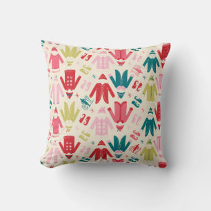 Elf-Muster für farbenfrohe Mäntel und Schuhe Kissen