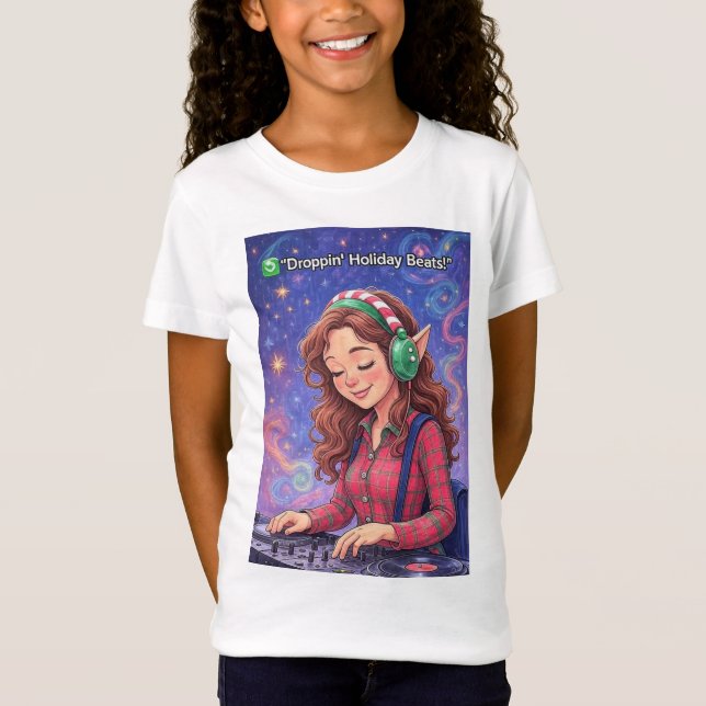 Elf on the Decks – Droppin’ Holiday Beats girls2 T-Shirt (Vorderseite)