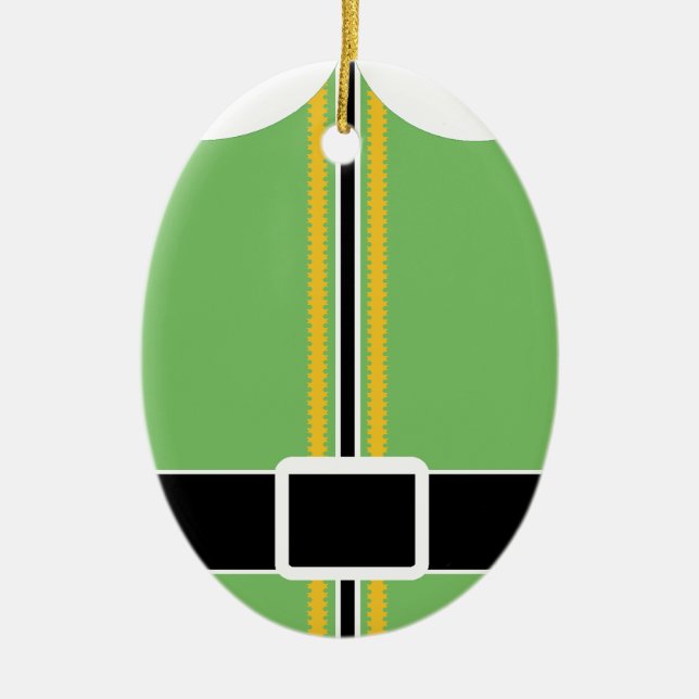 Elf-Oval-Ornament Keramikornament (Vorne)