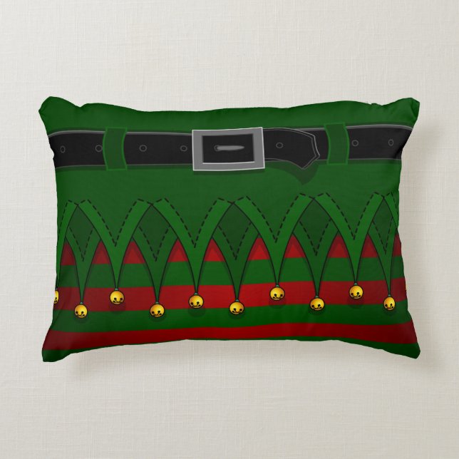 Elf Pillows Niedliches Weihnachtskostüm Elf-Dekor Dekokissen (Vorderseite)