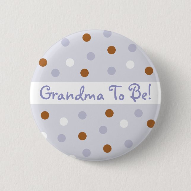 Elf-Polka-Punkt-Großmutter, zum Button zu sein (Vorderseite)