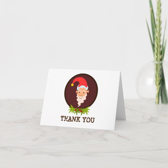 Elf Portrait Blank Danke Note Card (Vorderseite)