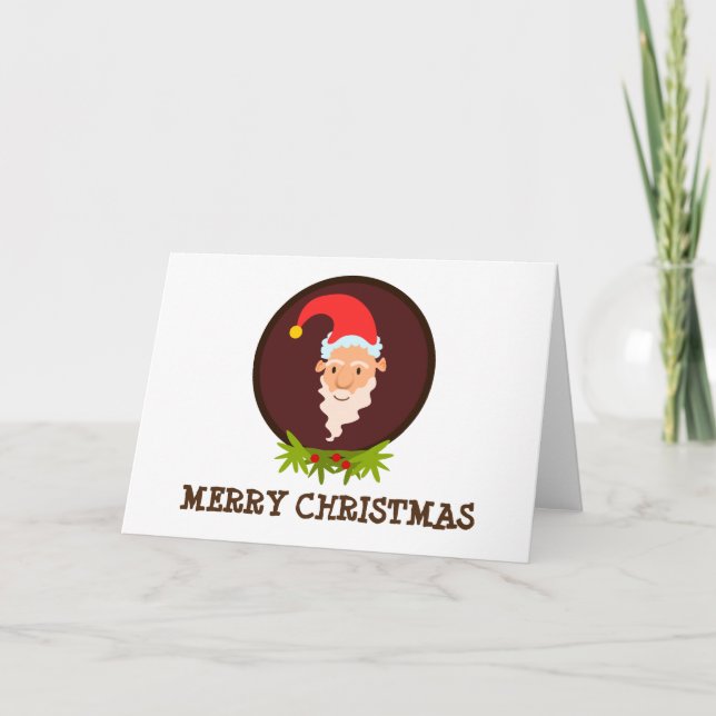 Elf Portrait Weihnachtsgrüßkarte Feiertagskarte (Vorderseite)