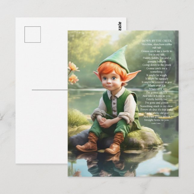 Elf Postkarte (Vorne/Hinten)