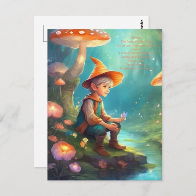 Elf Postkarte (Vorne/Hinten)