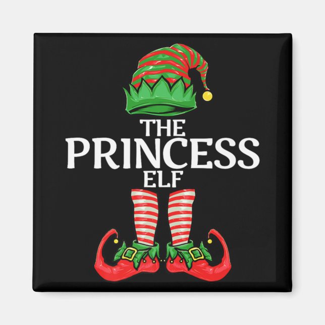 Elf Princess Christmas Family Matching Group Premi Magnet (Vorne)
