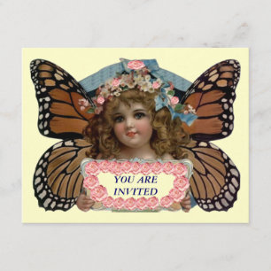 ELF-PRINZESSIN PARTY INVITE BUTTERFLY EZ FERTIGEN EINLADUNG