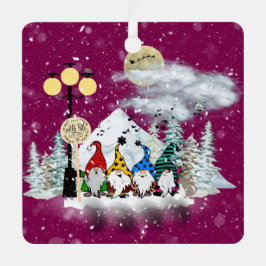 Elf Quartett Weihnachts-Foto Tree Ornament Aus Metall